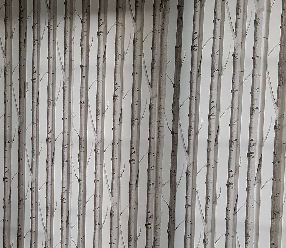 Woodland silver birch styled vertical blinds