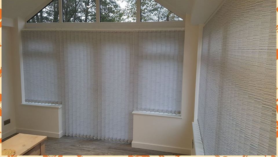 Collage of vertical blinds showing off the expert fitment